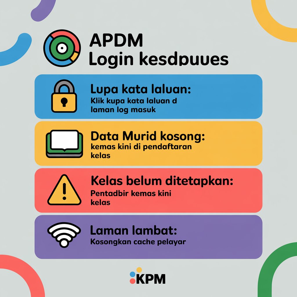 masalah log masuk APDM